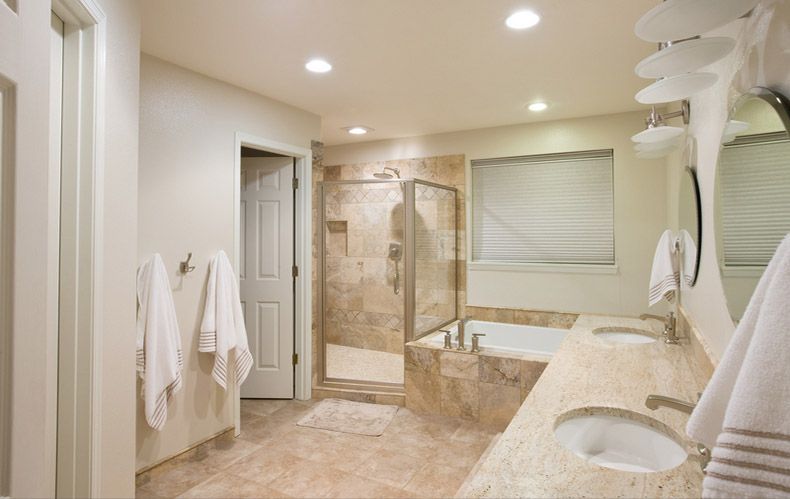 Luxury bathroom with ceramic tiles