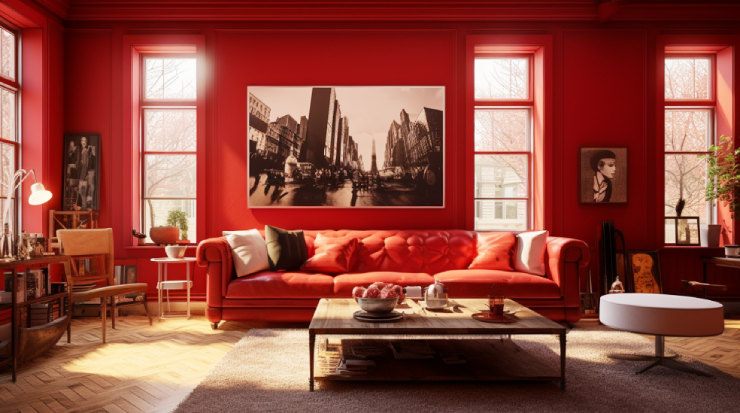 Red Living Room